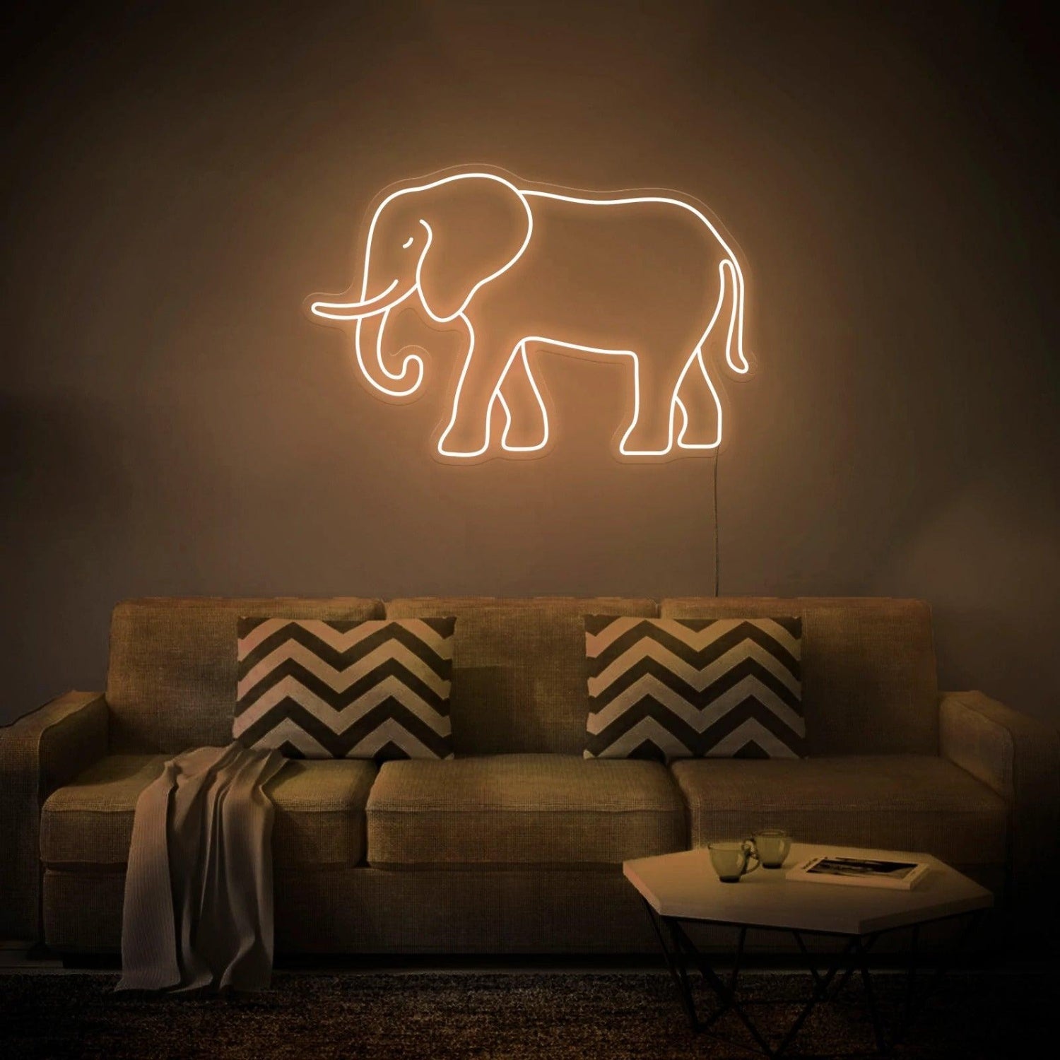 Bright Green Elephant Led Neon Sign For Living Room Wall Art | Shineneon