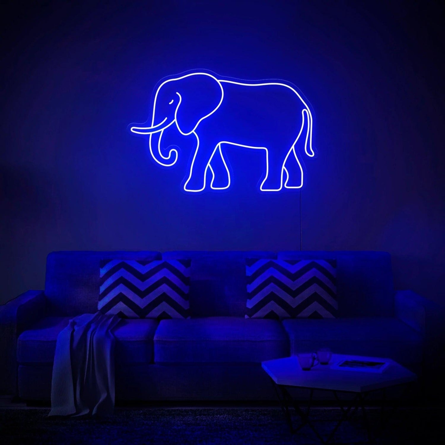 Bright Green Elephant Led Neon Sign For Living Room Wall Art | Shineneon