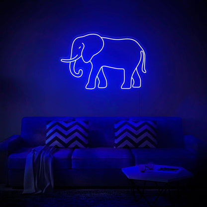 Bright Green Elephant Led Neon Sign For Living Room Wall Art | Shineneon