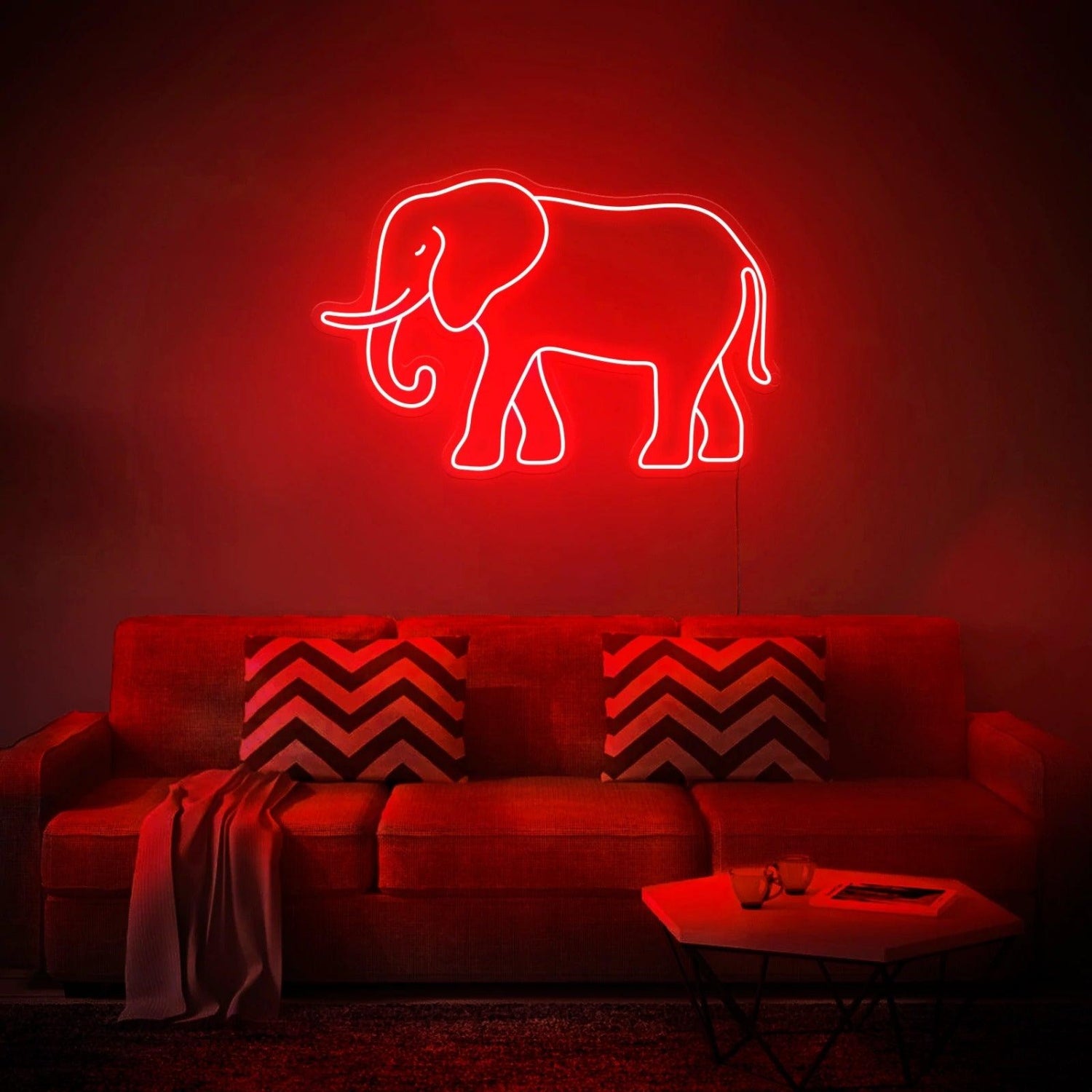 Bright Green Elephant Led Neon Sign For Living Room Wall Art | Shineneon