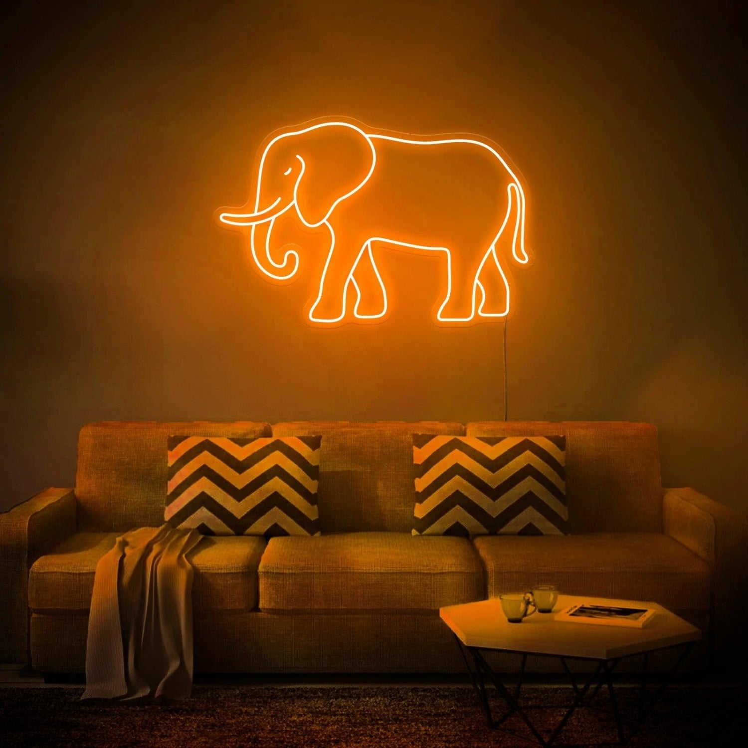 Bright Green Elephant Led Neon Sign For Living Room Wall Art | Shineneon