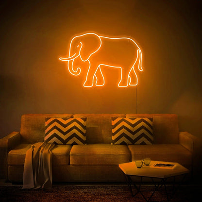 Bright Green Elephant Led Neon Sign For Living Room Wall Art | Shineneon