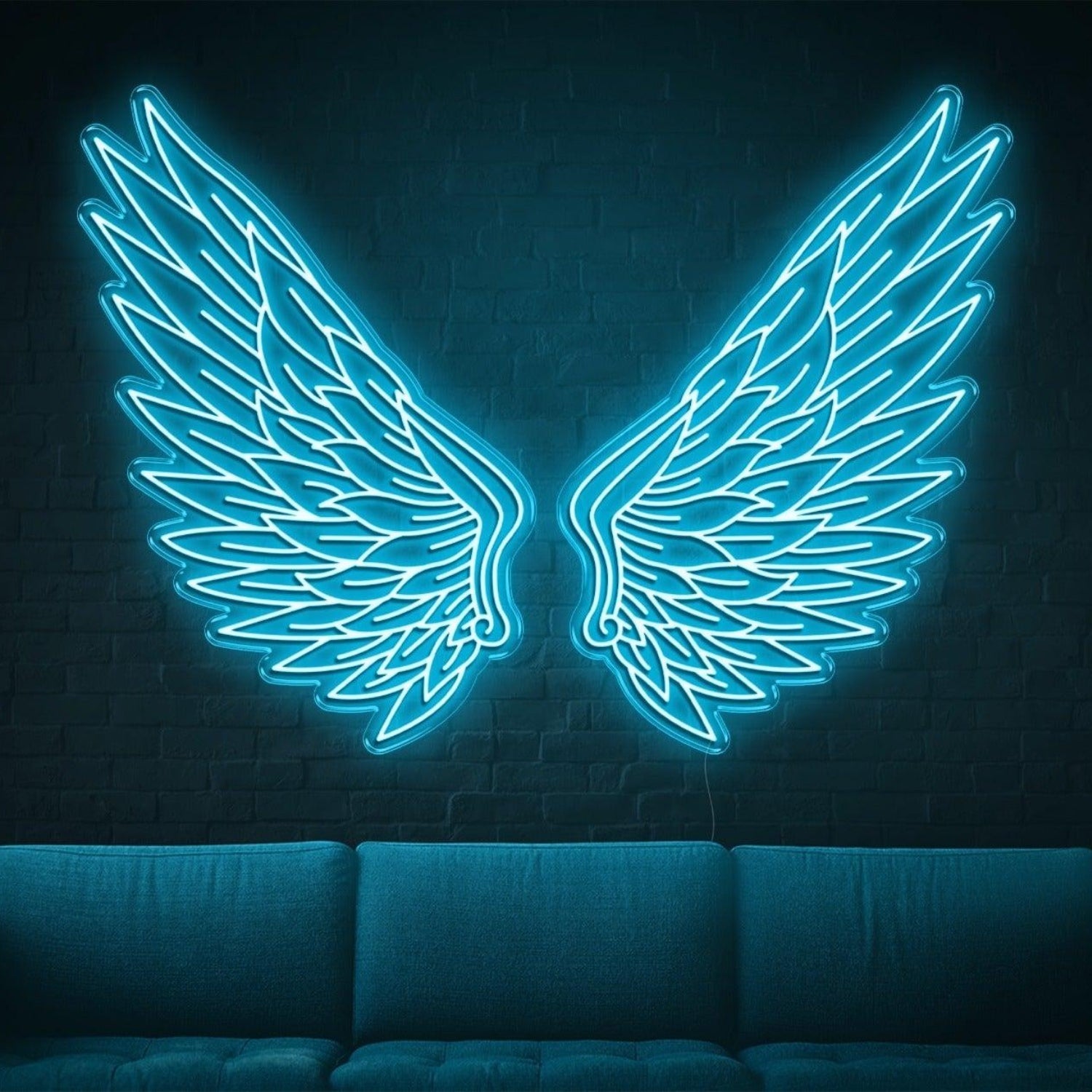 Bright Green Feathered Angel Wings Led Neon Sign For Home | Shineneon
