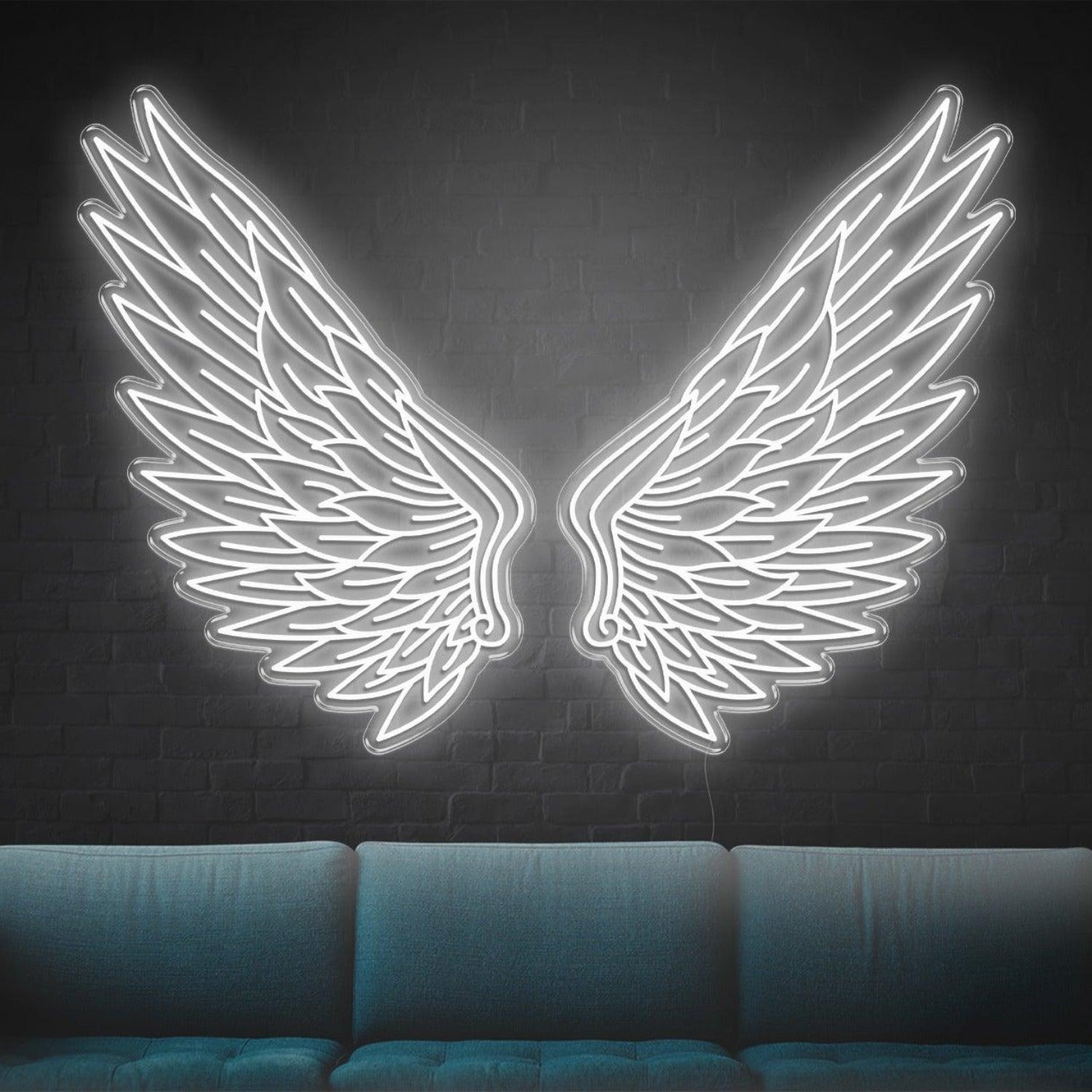 Bright Green Feathered Angel Wings Led Neon Sign For Home | Shineneon