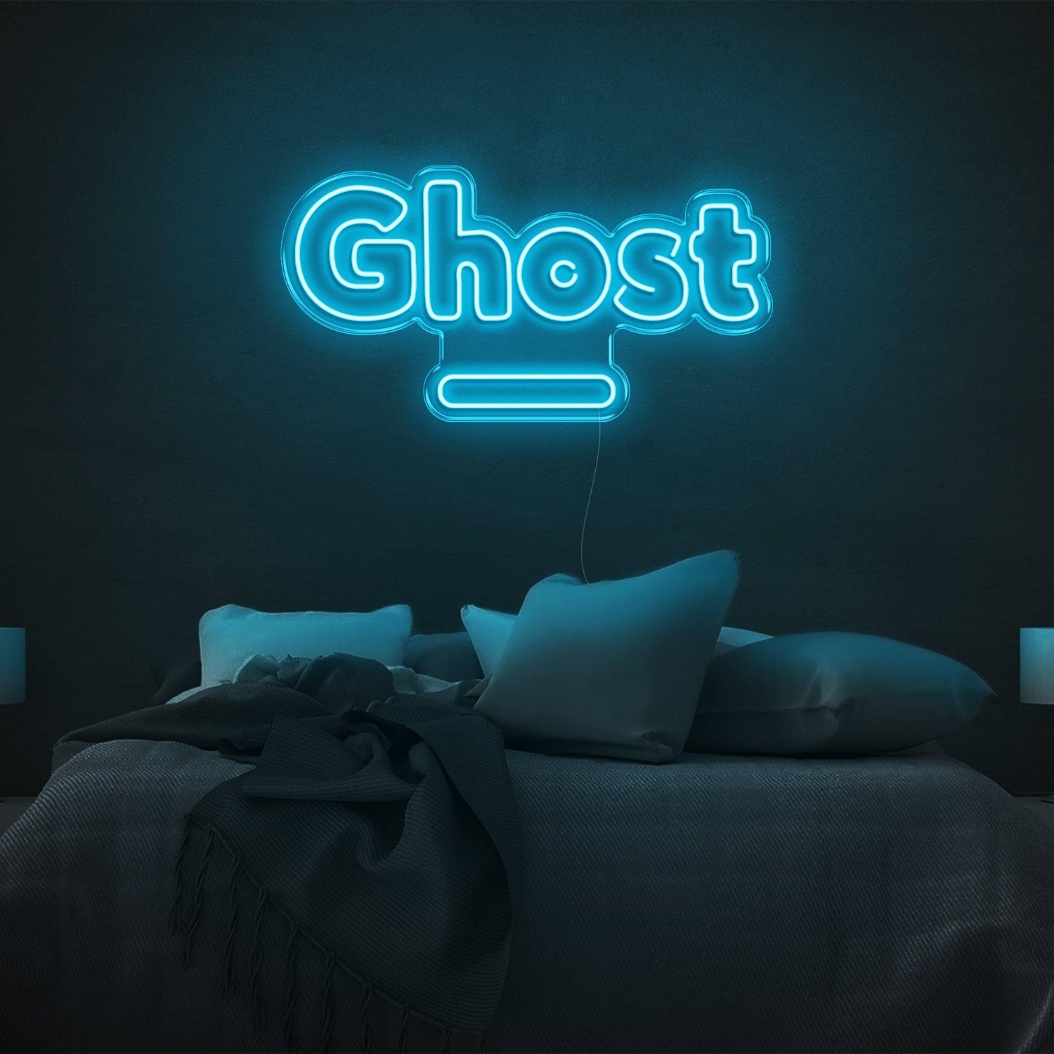 Bright Green Ghost Cartoon-Style Led Neon Sign For Bedroom Decor | Shineneon