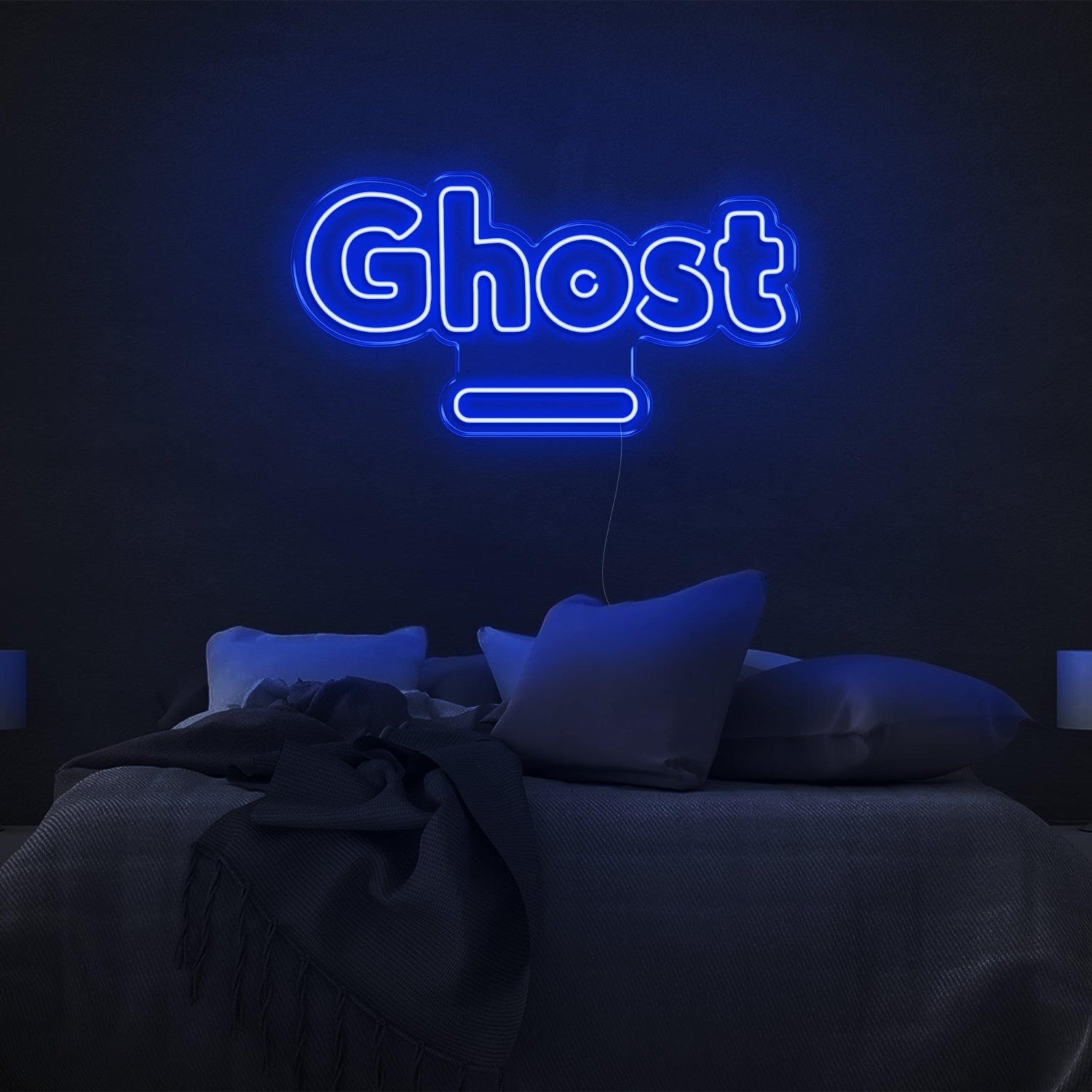 Bright Green Ghost Cartoon-Style Led Neon Sign For Bedroom Decor | Shineneon