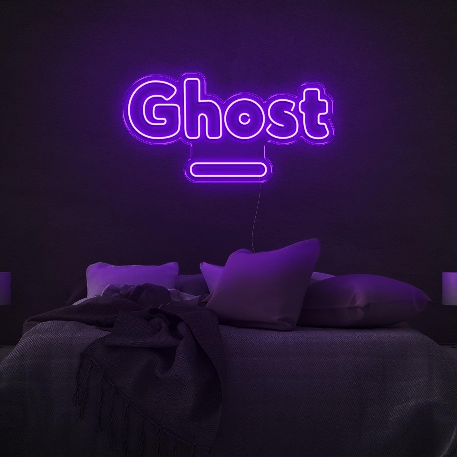 Bright Green Ghost Cartoon-Style Led Neon Sign For Bedroom Decor | Shineneon