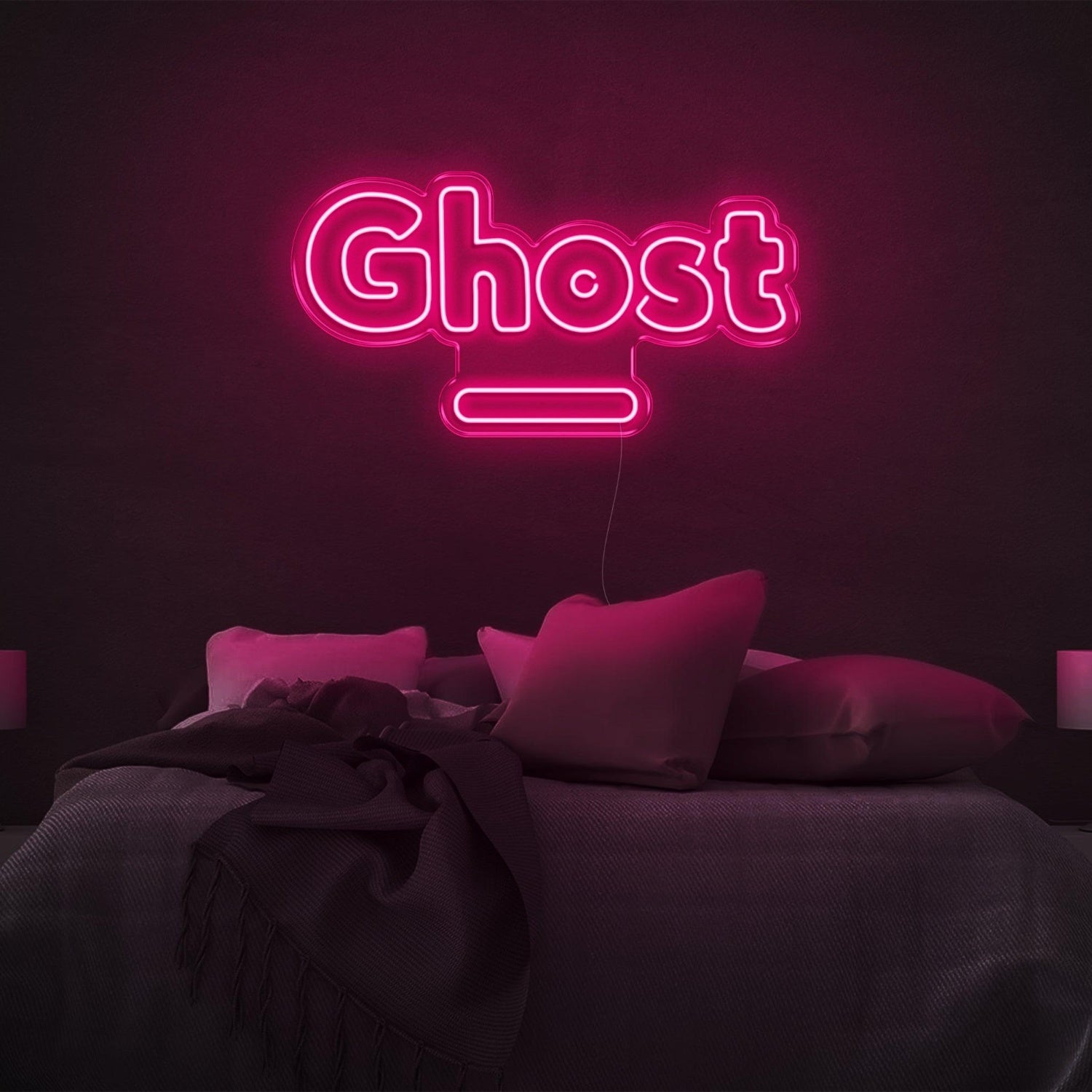 Bright Green Ghost Cartoon-Style Led Neon Sign For Bedroom Decor | Shineneon