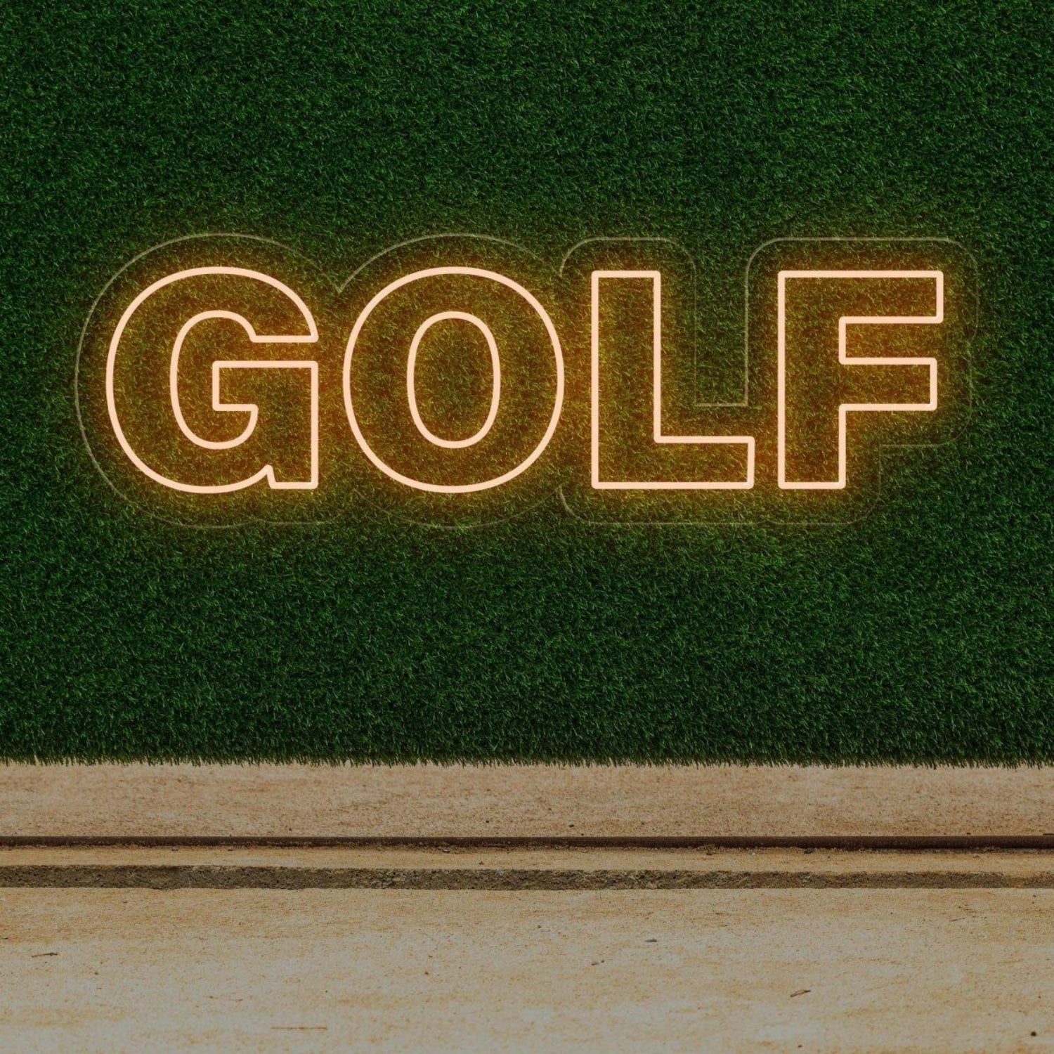 Bright Green Golf Round Bold Led Neon Sign For Golf Shops Club Decor | Shineneon