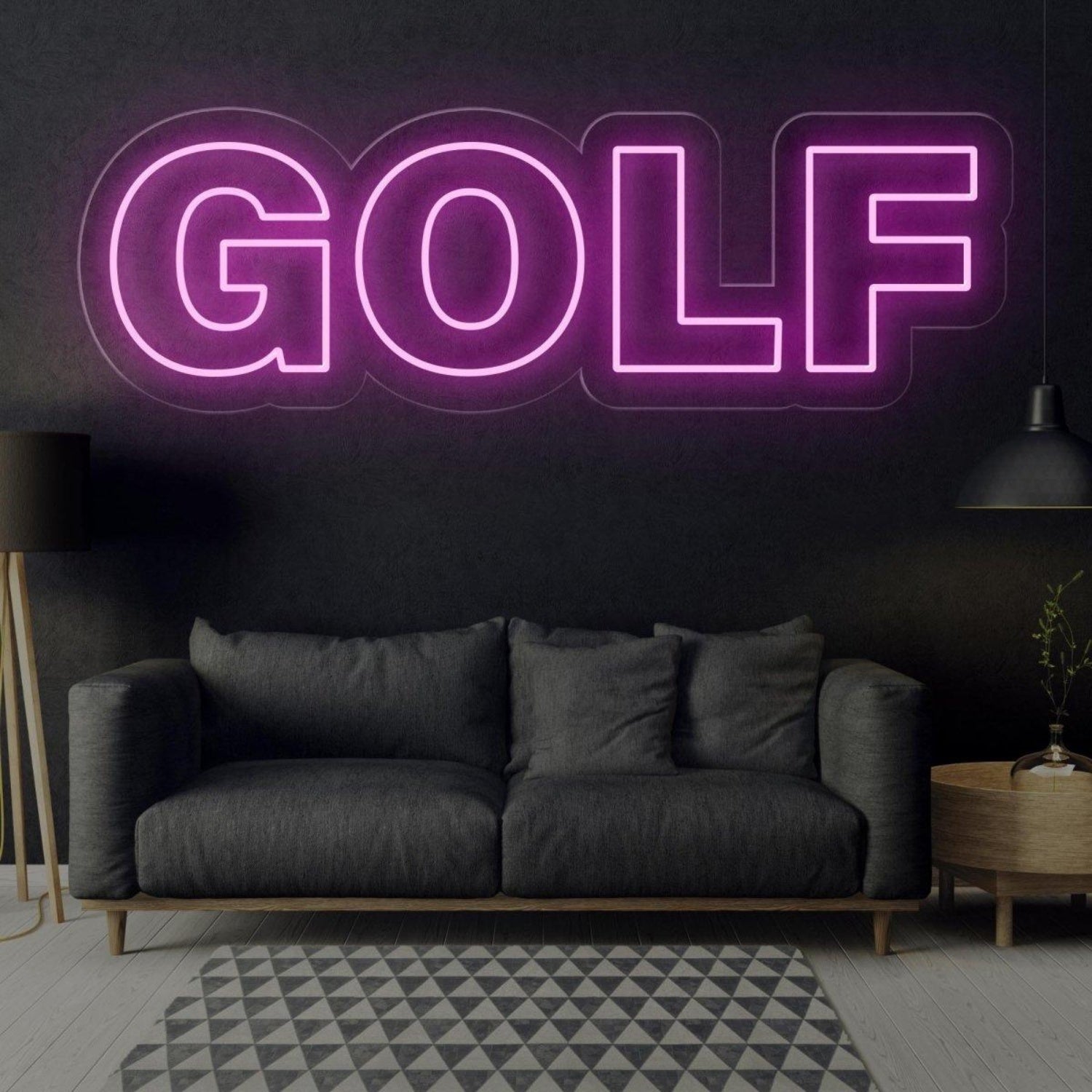 Bright Green Golf Round Bold Led Neon Sign For Golf Shops Club Decor | Shineneon