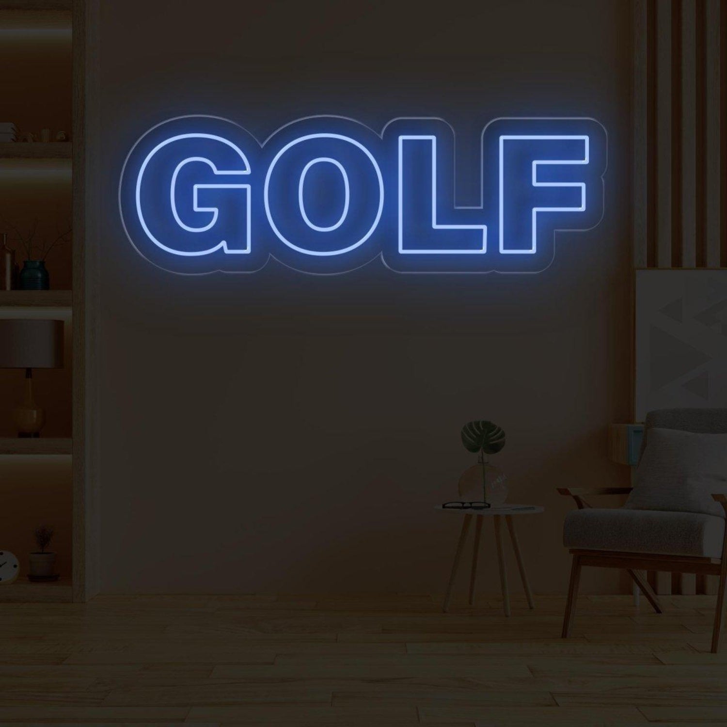 Bright Green Golf Round Bold Led Neon Sign For Golf Shops Club Decor | Shineneon
