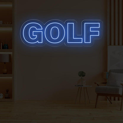Bright Green Golf Round Bold Led Neon Sign For Golf Shops Club Decor | Shineneon
