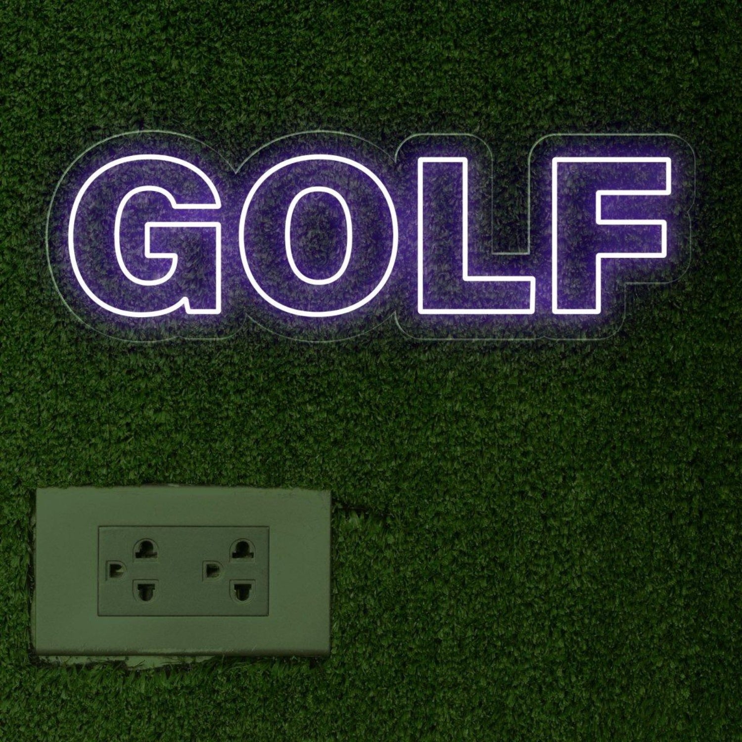 Bright Green Golf Round Bold Led Neon Sign For Golf Shops Club Decor | Shineneon