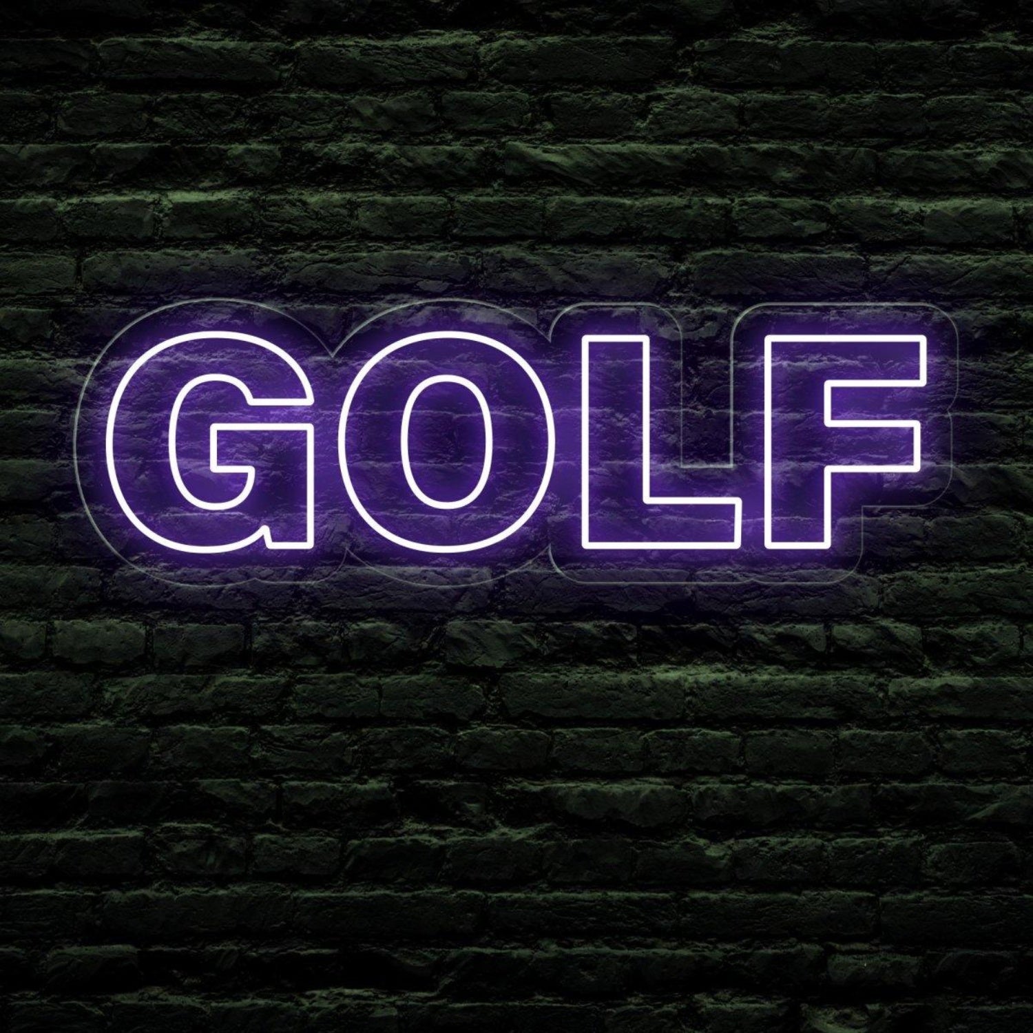 Bright Green Golf Round Bold Led Neon Sign For Golf Shops Club Decor | Shineneon