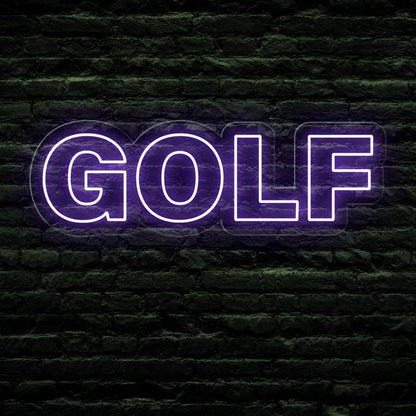 Bright Green Golf Round Bold Led Neon Sign For Golf Shops Club Decor | Shineneon