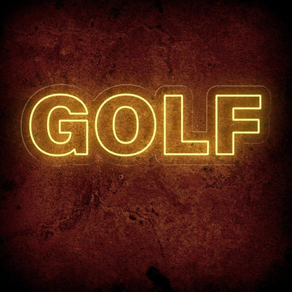 Bright Green Golf Round Bold Led Neon Sign For Golf Shops Club Decor | Shineneon