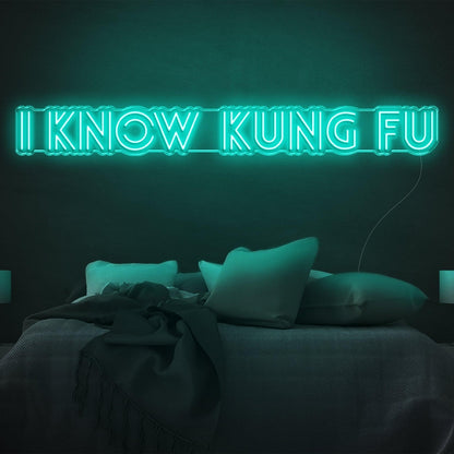 Bright Green I Know Kung Fu Led Neon Sign For Bedroom Decor | Shineneon