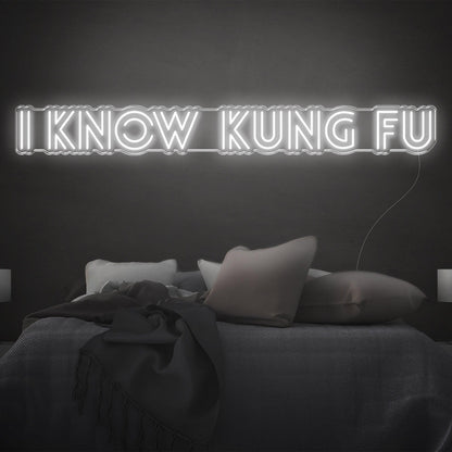 Bright Green I Know Kung Fu Led Neon Sign For Bedroom Decor | Shineneon