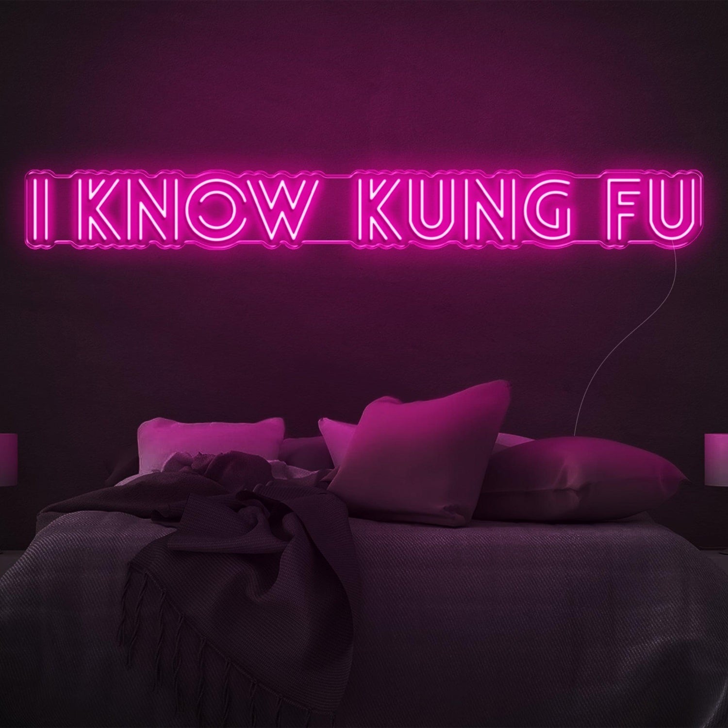 Bright Green I Know Kung Fu Led Neon Sign For Bedroom Decor | Shineneon