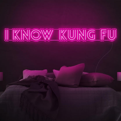 Bright Green I Know Kung Fu Led Neon Sign For Bedroom Decor | Shineneon