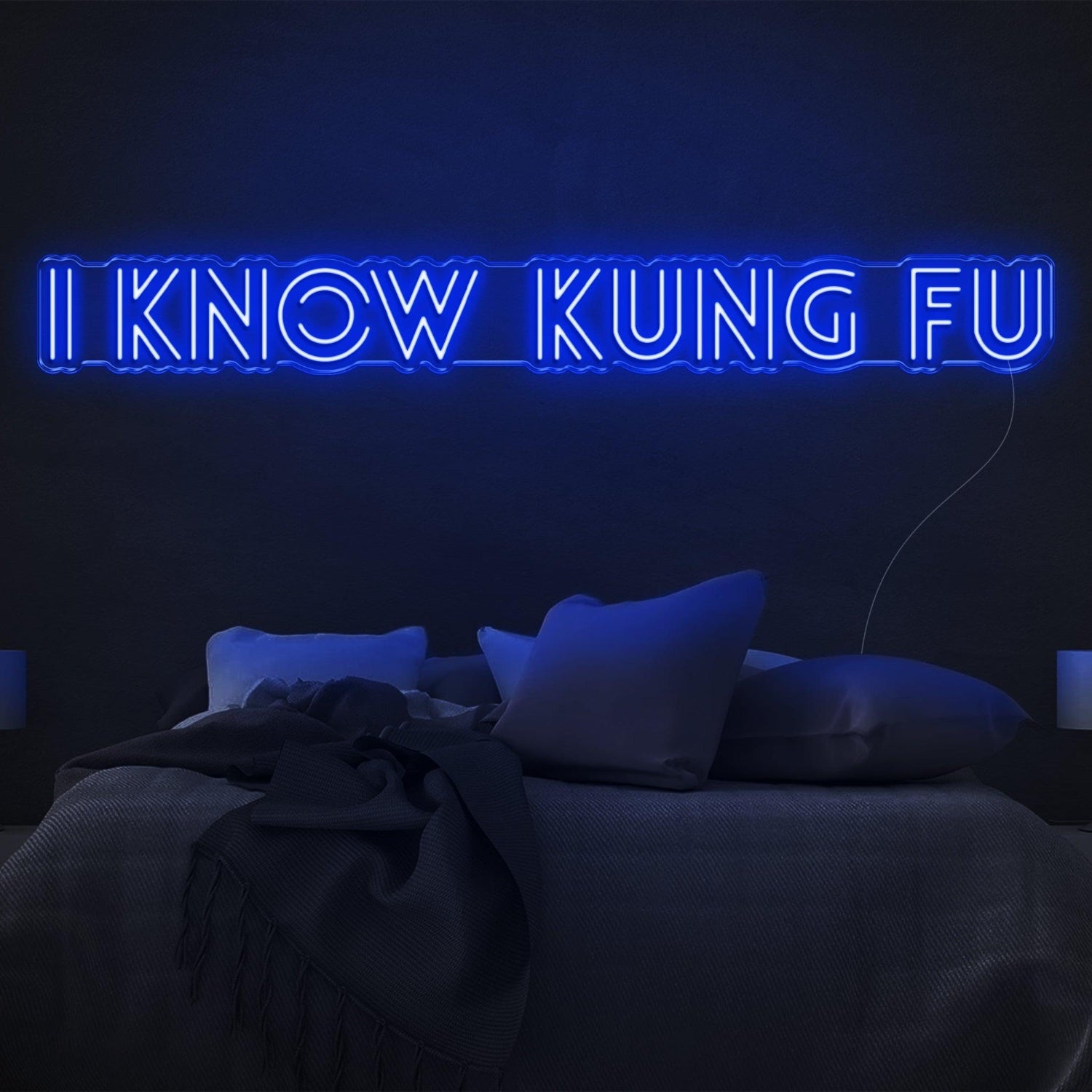 Bright Green I Know Kung Fu Led Neon Sign For Bedroom Decor | Shineneon