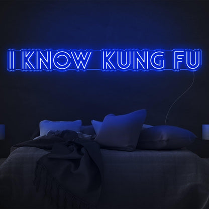 Bright Green I Know Kung Fu Led Neon Sign For Bedroom Decor | Shineneon