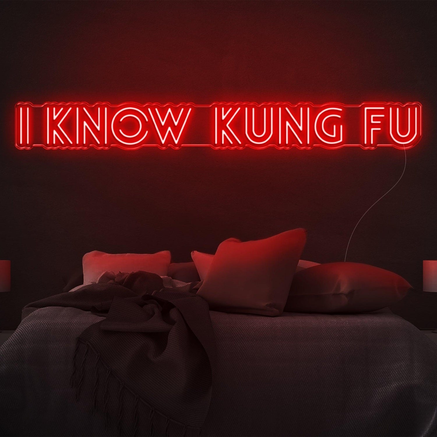 Bright Green I Know Kung Fu Led Neon Sign For Bedroom Decor | Shineneon