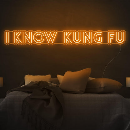 Bright Green I Know Kung Fu Led Neon Sign For Bedroom Decor | Shineneon