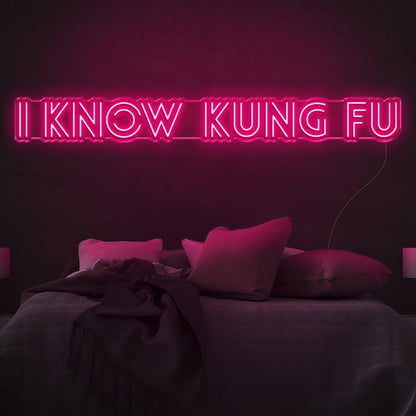 Bright Green I Know Kung Fu Led Neon Sign For Bedroom Decor | Shineneon