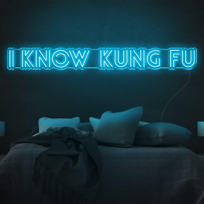 Bright Green I Know Kung Fu Led Neon Sign For Bedroom Decor | Shineneon