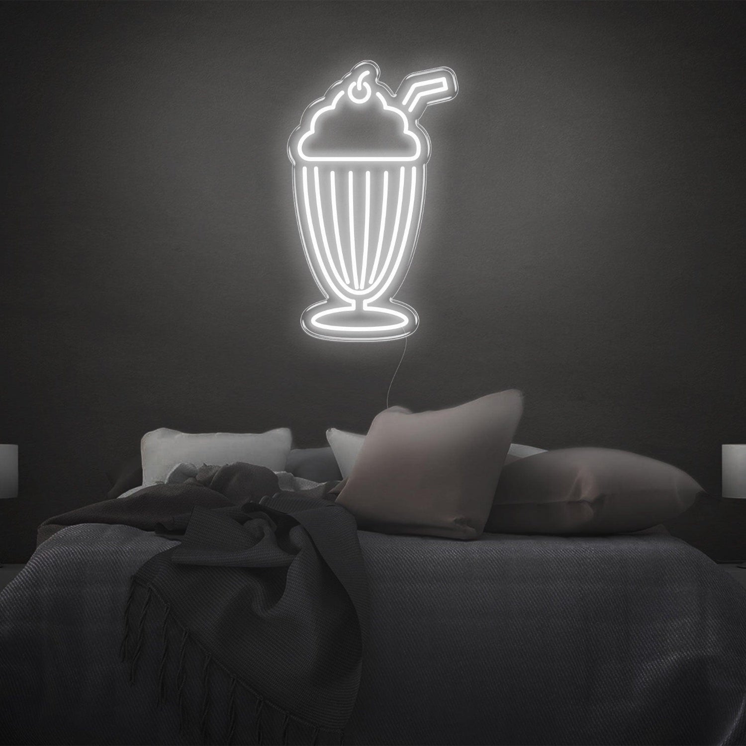 Bright Green Ice Cream Cup Led Neon Sign For Bedroom Wall Decor | Shineneon