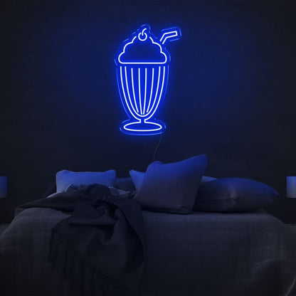 Bright Green Ice Cream Cup Led Neon Sign For Bedroom Wall Decor | Shineneon
