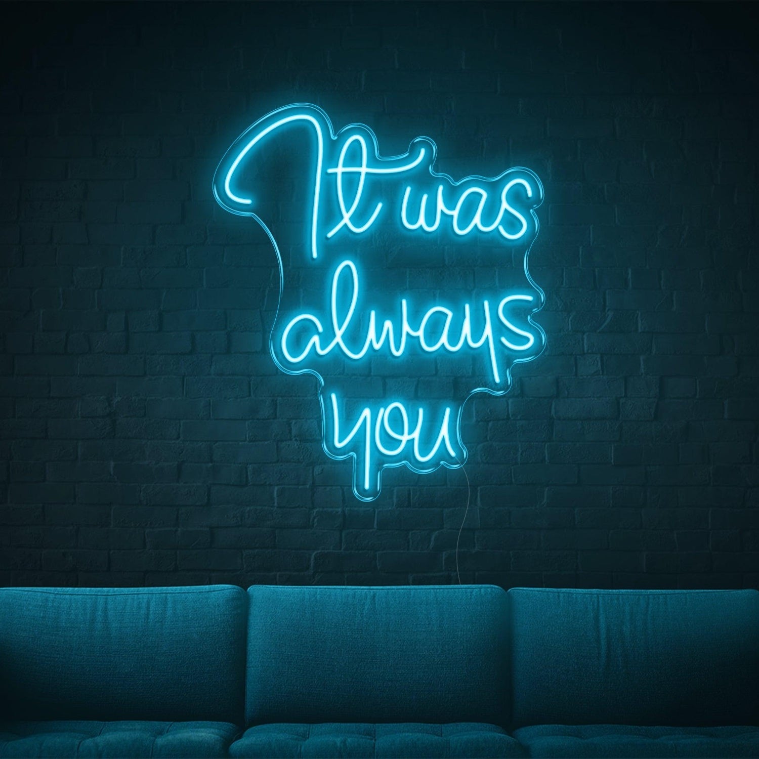 Bright Green It Was Always You Led Neon Sign For Living Room And Cafe Wall Decor | Shineneon