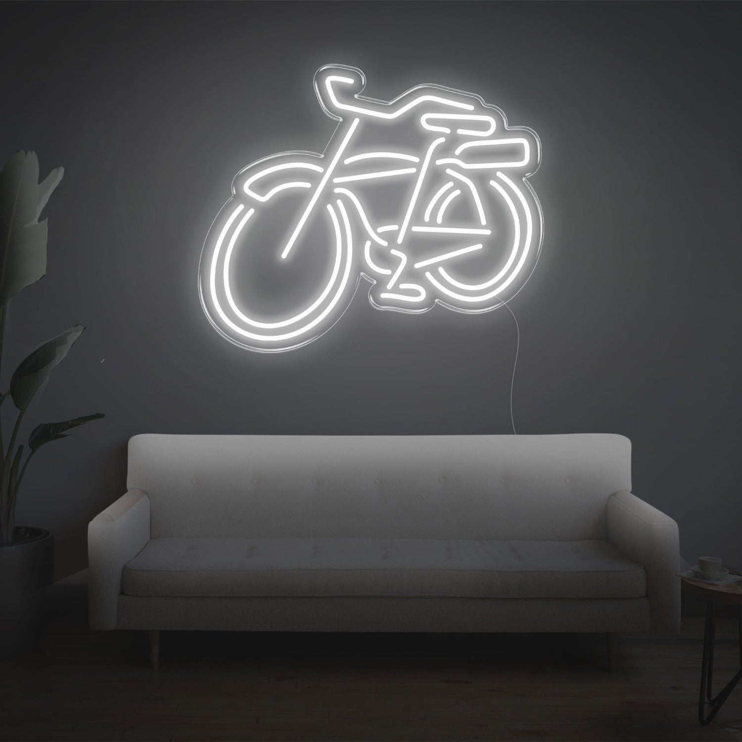 Bright Green Minimalist Bicycle Outline Led Neon Sign For Bedroom Wall Decor | Shineneon