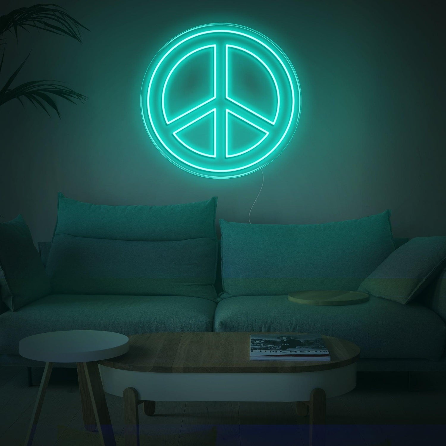 Bright Green Peace Sign Led Neon Sign For Living Room Bedroom Wall Decor | Shineneon