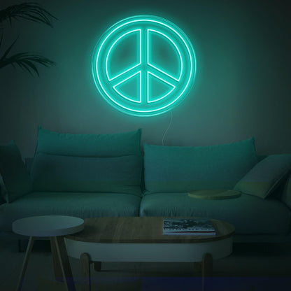 Bright Green Peace Sign Led Neon Sign For Living Room Bedroom Wall Decor | Shineneon