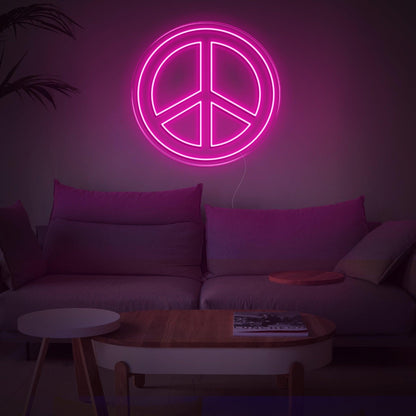Bright Green Peace Sign Led Neon Sign For Living Room Bedroom Wall Decor | Shineneon