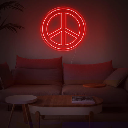 Bright Green Peace Sign Led Neon Sign For Living Room Bedroom Wall Decor | Shineneon