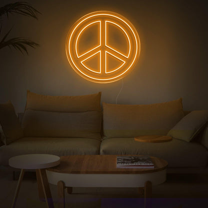 Bright Green Peace Sign Led Neon Sign For Living Room Bedroom Wall Decor | Shineneon