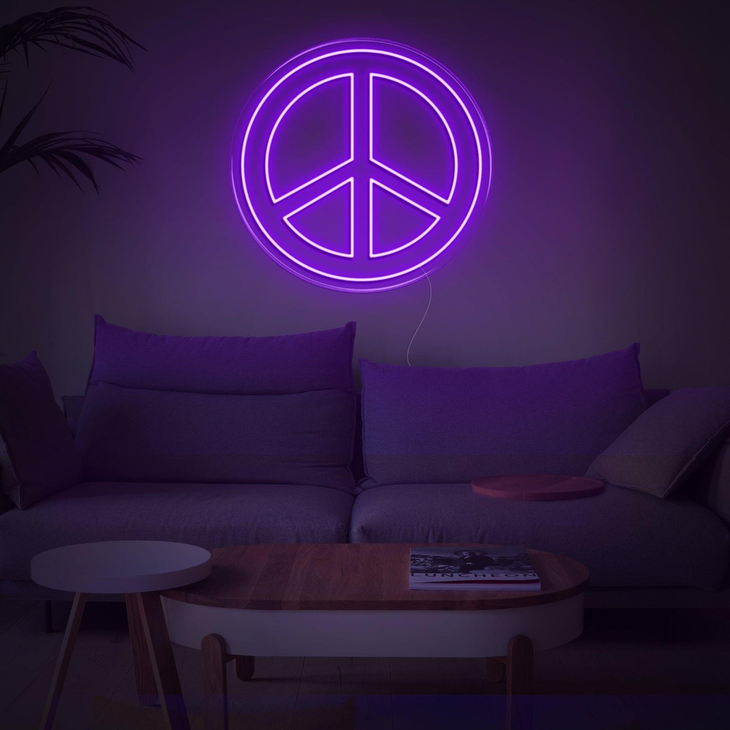 Bright Green Peace Sign Led Neon Sign For Living Room Bedroom Wall Decor | Shineneon