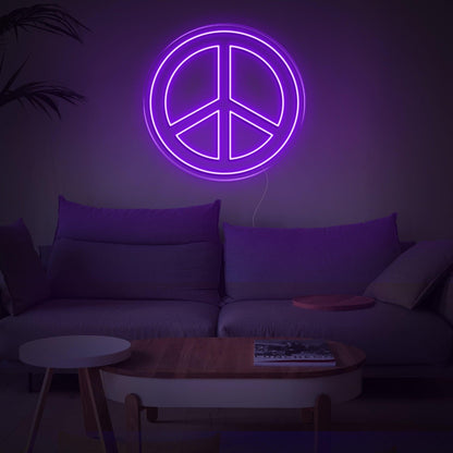 Bright Green Peace Sign Led Neon Sign For Living Room Bedroom Wall Decor | Shineneon