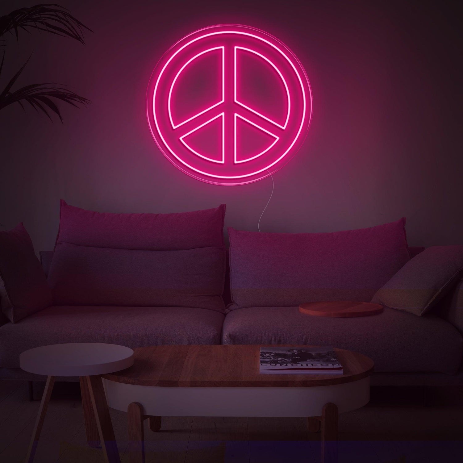 Bright Green Peace Sign Led Neon Sign For Living Room Bedroom Wall Decor | Shineneon