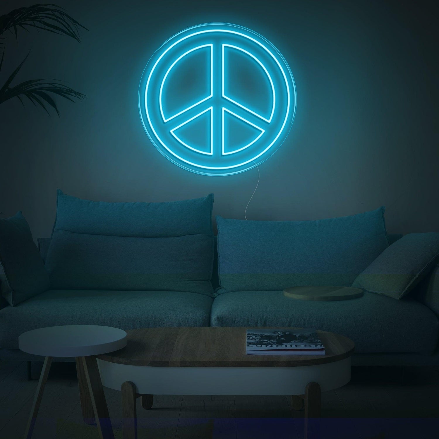 Bright Green Peace Sign Led Neon Sign For Living Room Bedroom Wall Decor | Shineneon