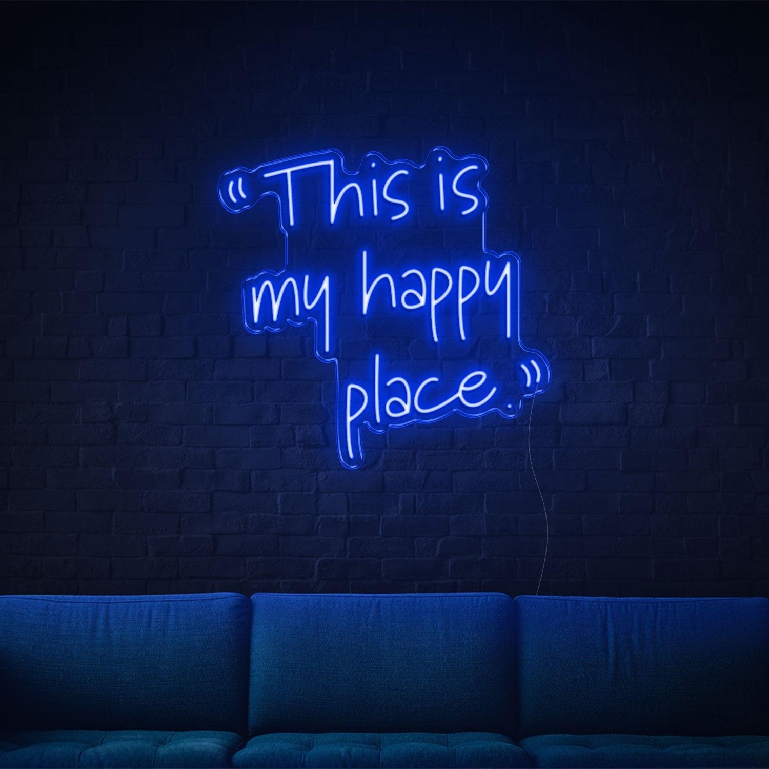 Bright Green This Is My Happy Place Led Neon Sign For Home Studio Decor | Shineneon