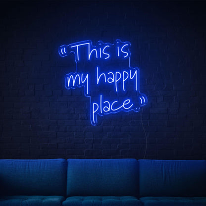 Bright Green This Is My Happy Place Led Neon Sign For Home Studio Decor | Shineneon