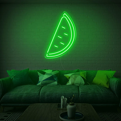 Bright Green Watermelon Slice Led Neon Sign For Home Cafe Decor | Shineneon