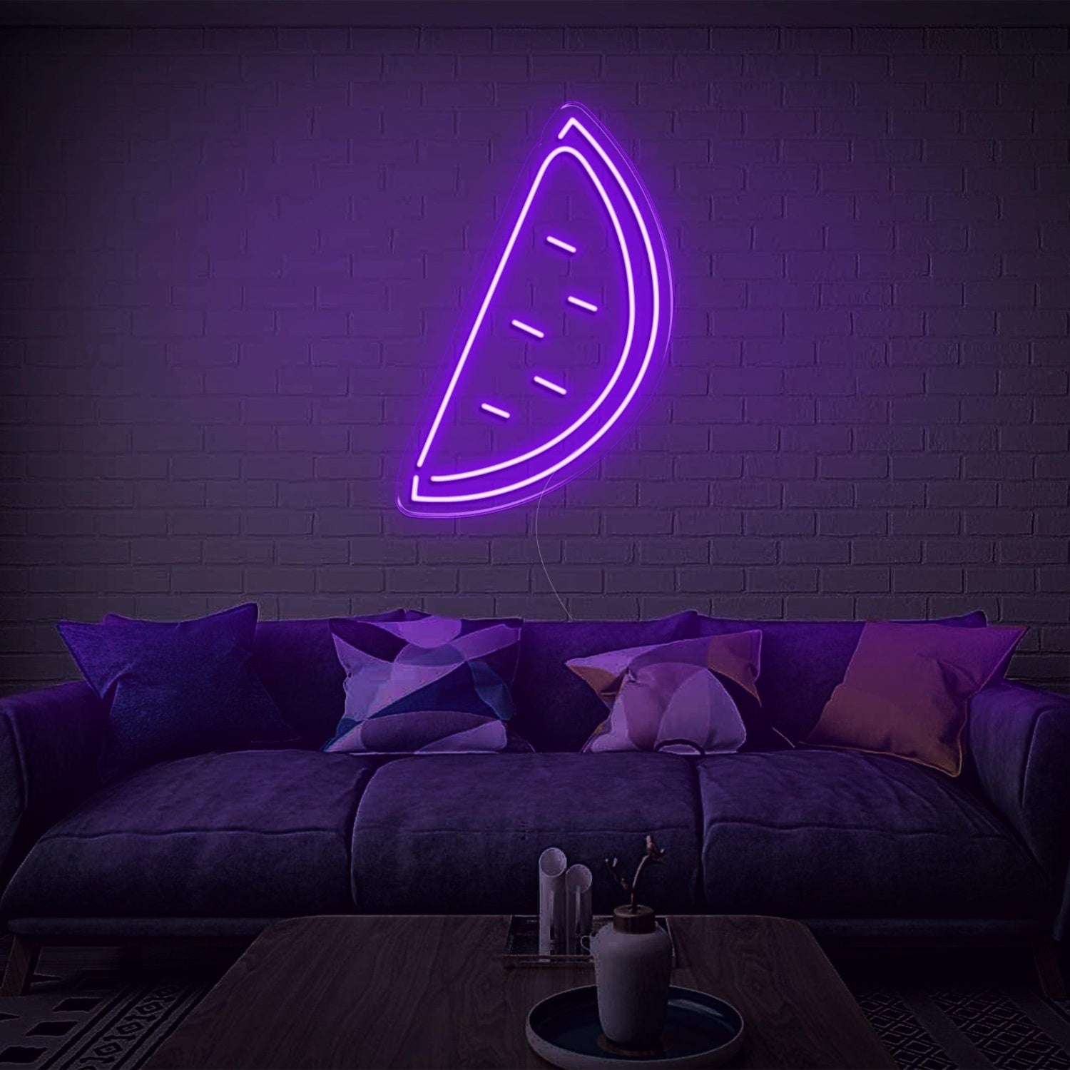 Bright Green Watermelon Slice Led Neon Sign For Home Cafe Decor | Shineneon