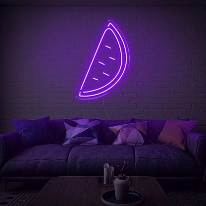 Bright Green Watermelon Slice Led Neon Sign For Home Cafe Decor | Shineneon
