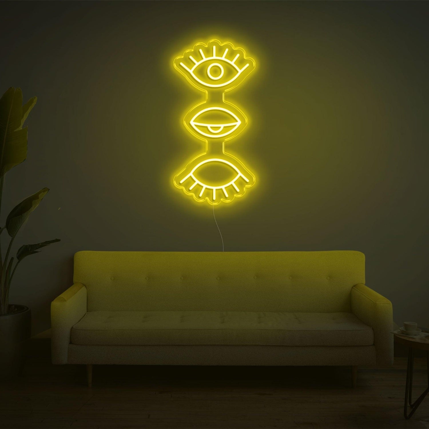 Bright Pink 3 Eyes Design Led Neon Sign For Modern Home Decor | Shineneon