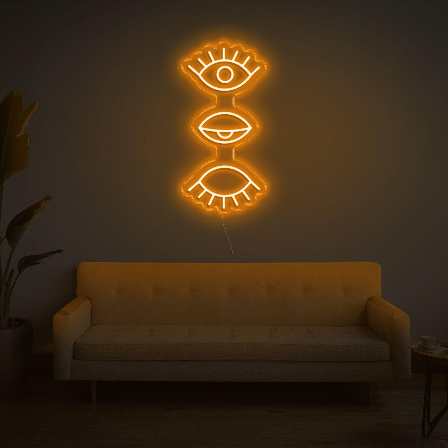 Bright Pink 3 Eyes Design Led Neon Sign For Modern Home Decor | Shineneon